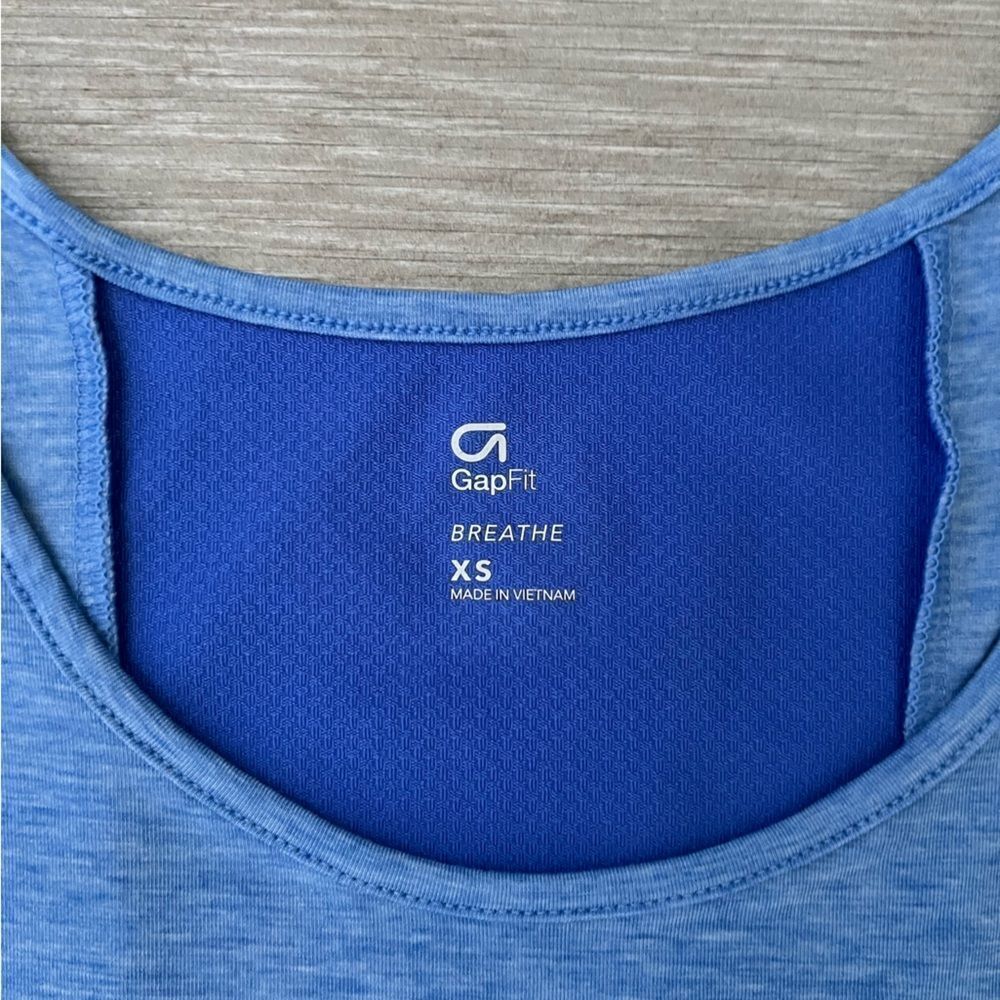 Gap Fit Breathe Side Tie Tank Top Size XS Blue - Picture 4 of 5